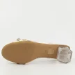 Złote silikonowe sandały damskie na obcasie z kryształami, transparentne SERGIO LEONE SK047