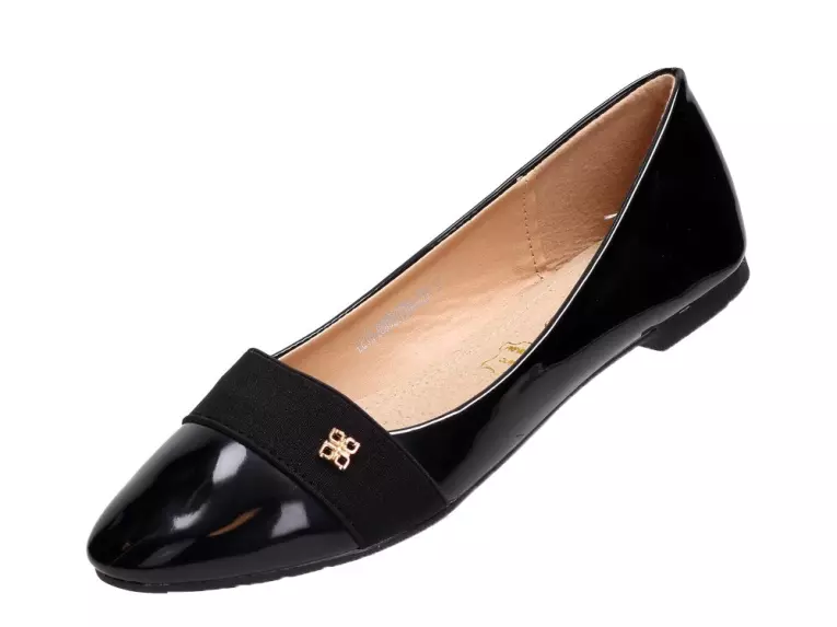 Czarne baleriny buty damskie Vinceza 2809
