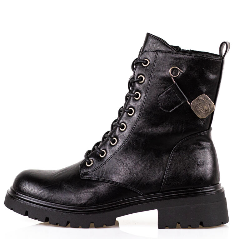 Czarne trapery damskie M.Daszyński 2508-4