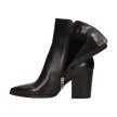 Czarne POLSKIE botki damskie obcasie SIMEN 5588A SKÓRA LICO