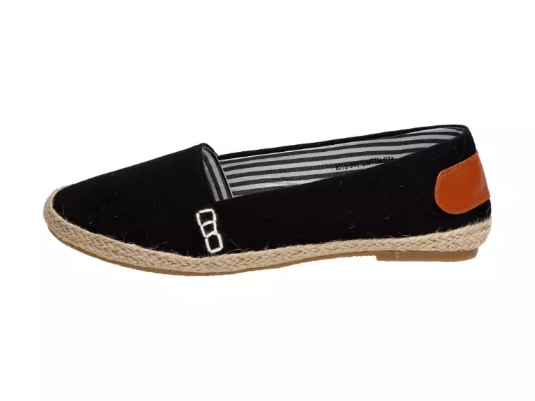 Czarne tenisówki damskie Vinceza 9401 Slip On