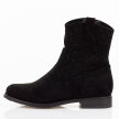 Czarne wiosenne zamszowe ażurowe botki damskie S.Barski 52-530