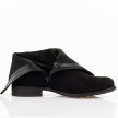 Czarne wiosenne zamszowe ażurowe botki damskie S.Barski 52-530