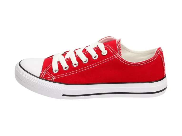 Czerwone trampki, buty damskie Wishot 32-085