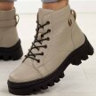 Khaki khpu botki damskie na traperze Potocki 19317
