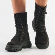 Czarne trapery damskie NAVY DOT 54002