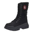 Czarne trapery damskie NAVY DOT 54002
