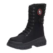 Czarne trapery damskie NAVY DOT 54002