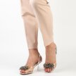 Srebrne silikonowe sandały damskie na szpilce, transparentne DiA X31
