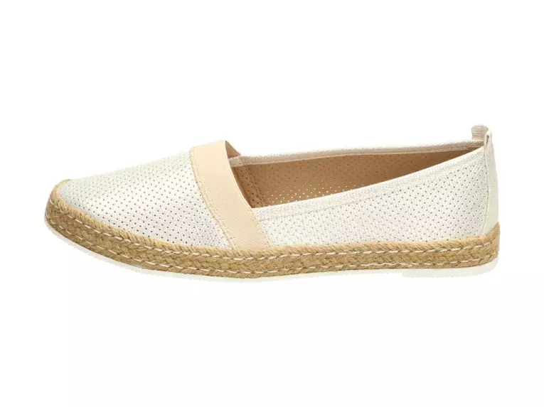 Złote espadryle, buty damskie Wishot Dp937