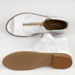 Białe skórzane Polskie sandały damskie, botki Deoni D520a