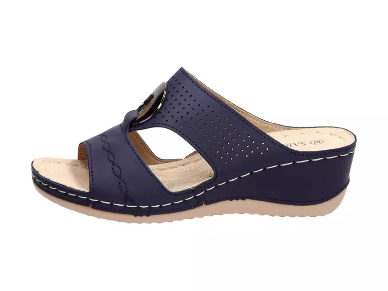 Granatowe klapki, buty damskie Sabatina 16604