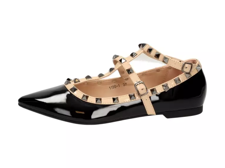 Czarne baleriny, buty damskie Vices 1198-1