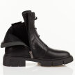 Czarne skórzane botki damskie na traperze Filippo Dbt6524/25