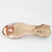 Różowe silikonowe sandały damskie na obcasie z kryształami, transparentne Dia 291