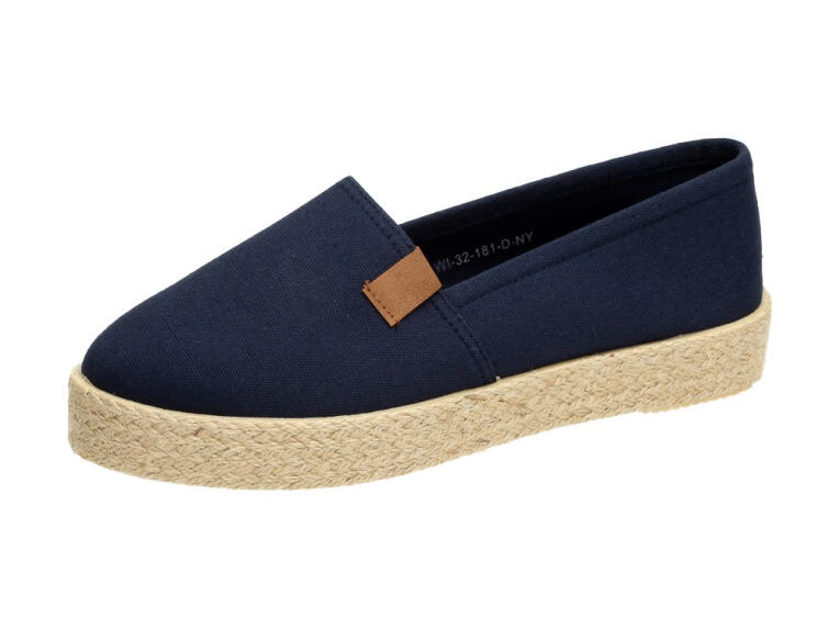 Granatowe espadryle damskie Wishot 32-181