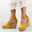 Żółte sandały damskie Sabatina Dm19-47