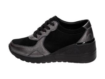 Czarne sneakersy damskie S.Barski 94499 Bk/bk