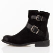 Czarne zamszowe botki damskie Potocki 12739