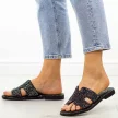 Czarne płaskie klapki damskie Filippo Dk6973/25