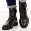 Czarne botki damskie na traperze Potocki 19321