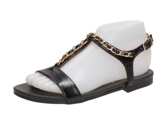 Czarne sandały damskie S.BARSKI 5541-57
