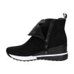 Czarne botki damskie, sneakersy na zimę na koturnie VINCEZA 10834