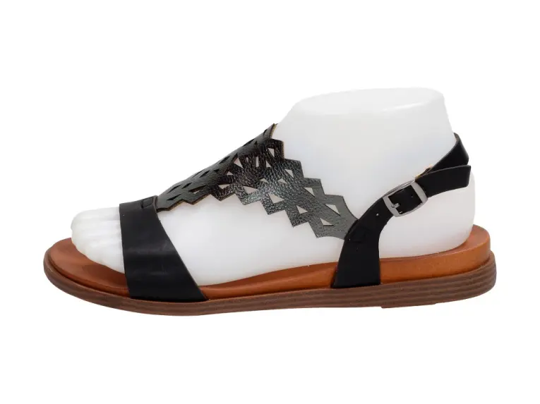 Czarne sandały damskie Sergio Leone Sk035