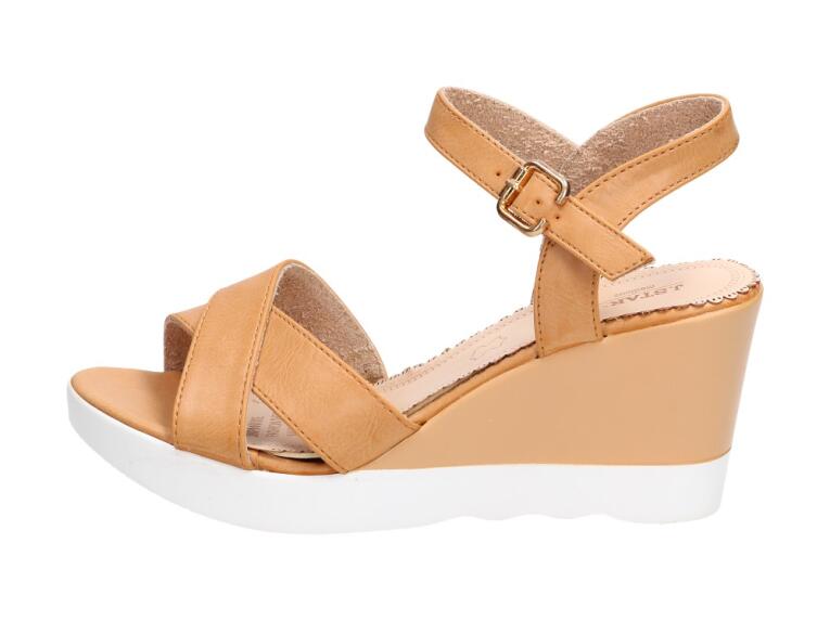 Sandały damskie J.Star 8740 Koturna Khaki