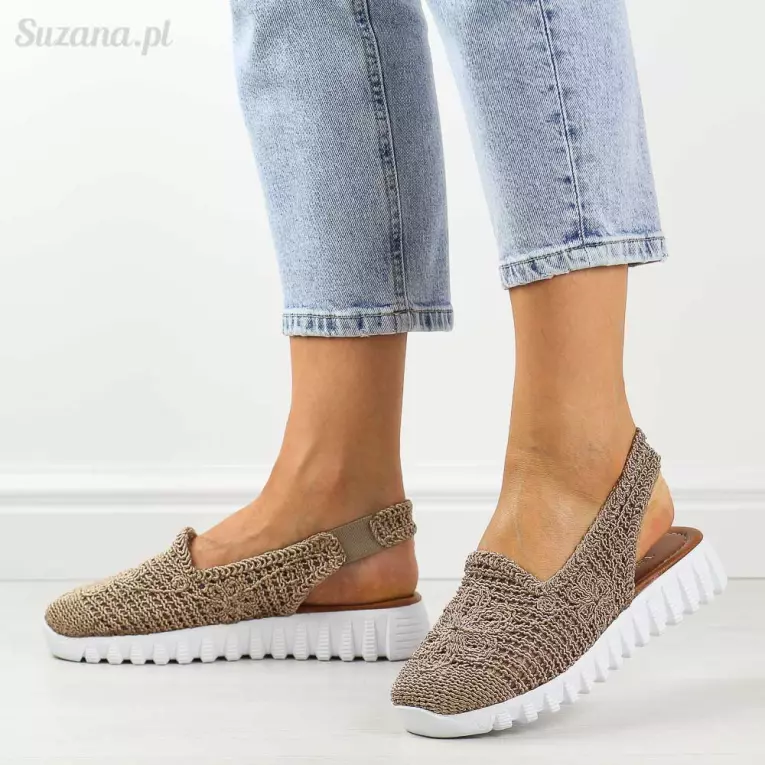 Plecione sandały, buty damskie T.Sokolski 806 Nut