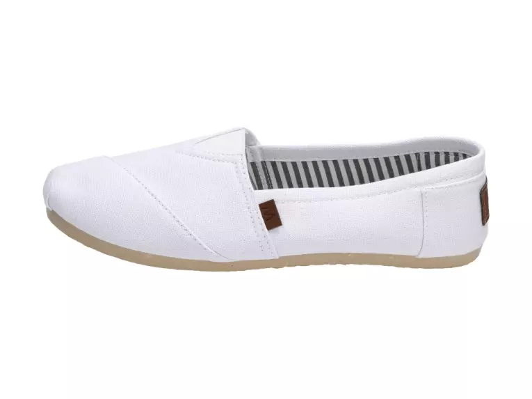 Slip On Białe tenisówki damskie Wishot 064