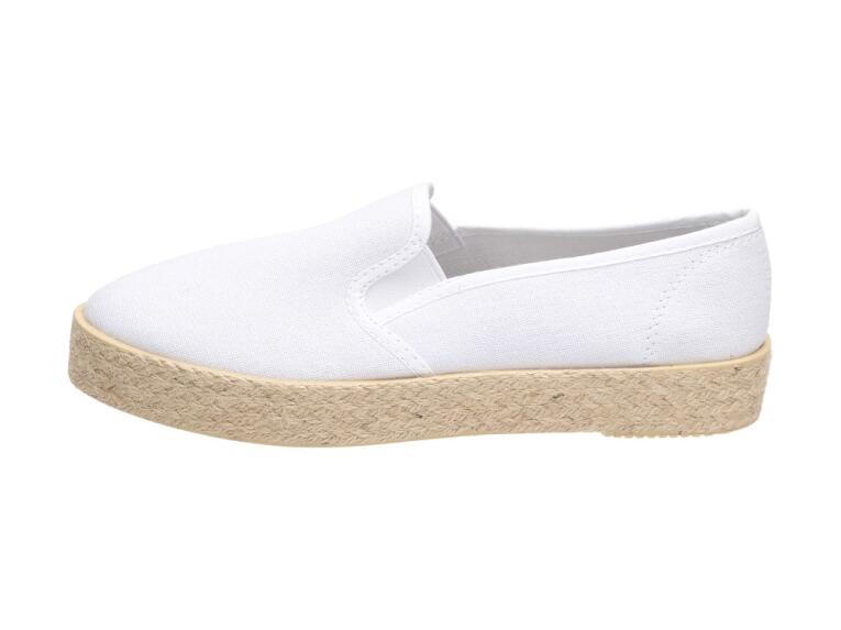 Slip On Białe espadryle damskie Wishot 127