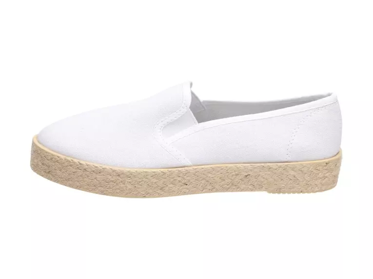 Slip On Białe espadryle damskie Wishot 127