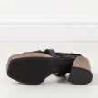 Czarne sandały damskie na słupku Sergio Leone sk577