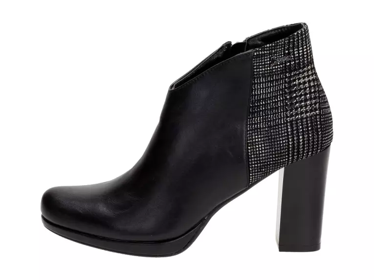 Czarne botki damskie Jezzi Af125-10 Pu