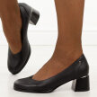 Czarne czółenka damskie na obcasie Potocki 12712