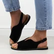 Czarne płaskie sandały damskie Potocki 47305