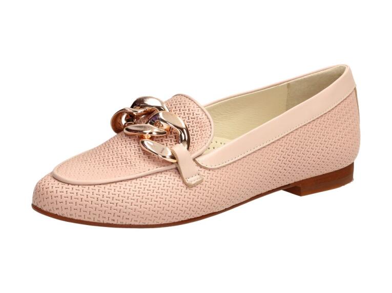 Różowe POLSKIE mokasyny damskie DEONI D302