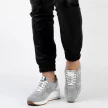 Szare sneakersy damskie, półbuty na koturnie JEZZI 2175-1