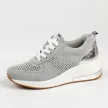 Szare sneakersy damskie, półbuty na koturnie JEZZI 2175-1