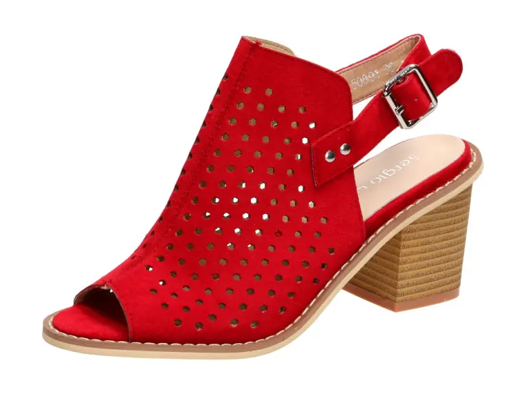 Czerwone sandały damskie Sergio Leone 50891