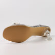 Srebrne silikonowe sandały damskie na szpilce, transparentne DiA X951