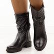 Czarne wyższe zimowe Polskie botki damskie Galant 3326