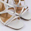 Srebrne sandały damskie na szpice VINCEZA 20212
