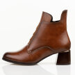 Brązowe botki damskie na obcasie Potocki 12667