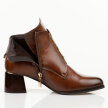Brązowe botki damskie na obcasie Potocki 12667