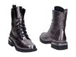Platynowe trapery botki damskie NAVY DOT 60004