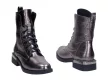 Platynowe trapery botki damskie NAVY DOT 60004