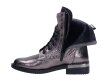 Platynowe trapery botki damskie NAVY DOT 60004