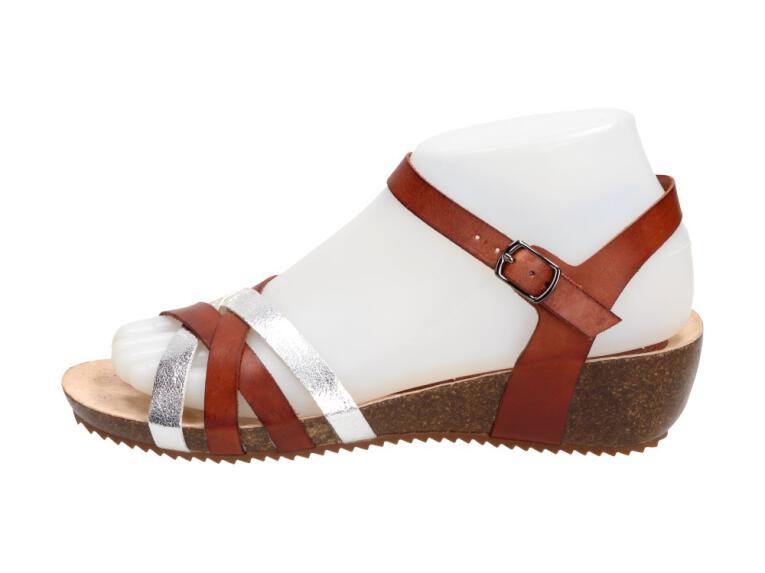 Brązowe sandały damskie FILIPPO DS1333 SKÓRA